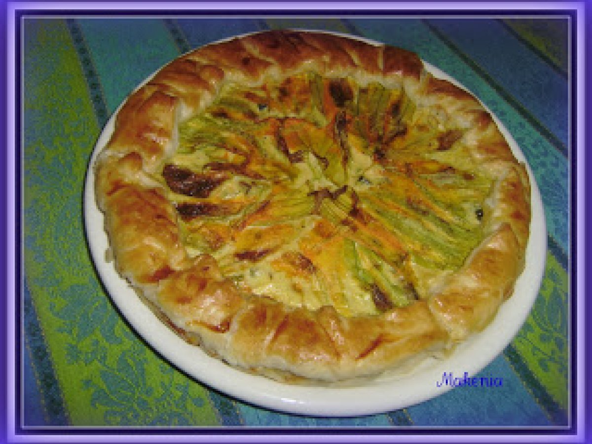 Quiche ai fiori di zucca