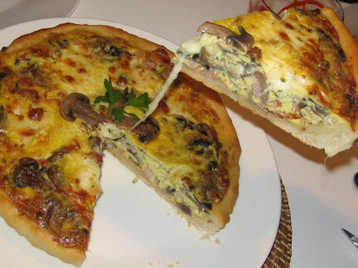 Quiche ai funghi champignon e asiago - foto 2