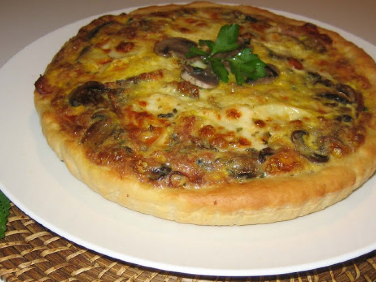 Quiche ai funghi champignon e asiago - foto 3