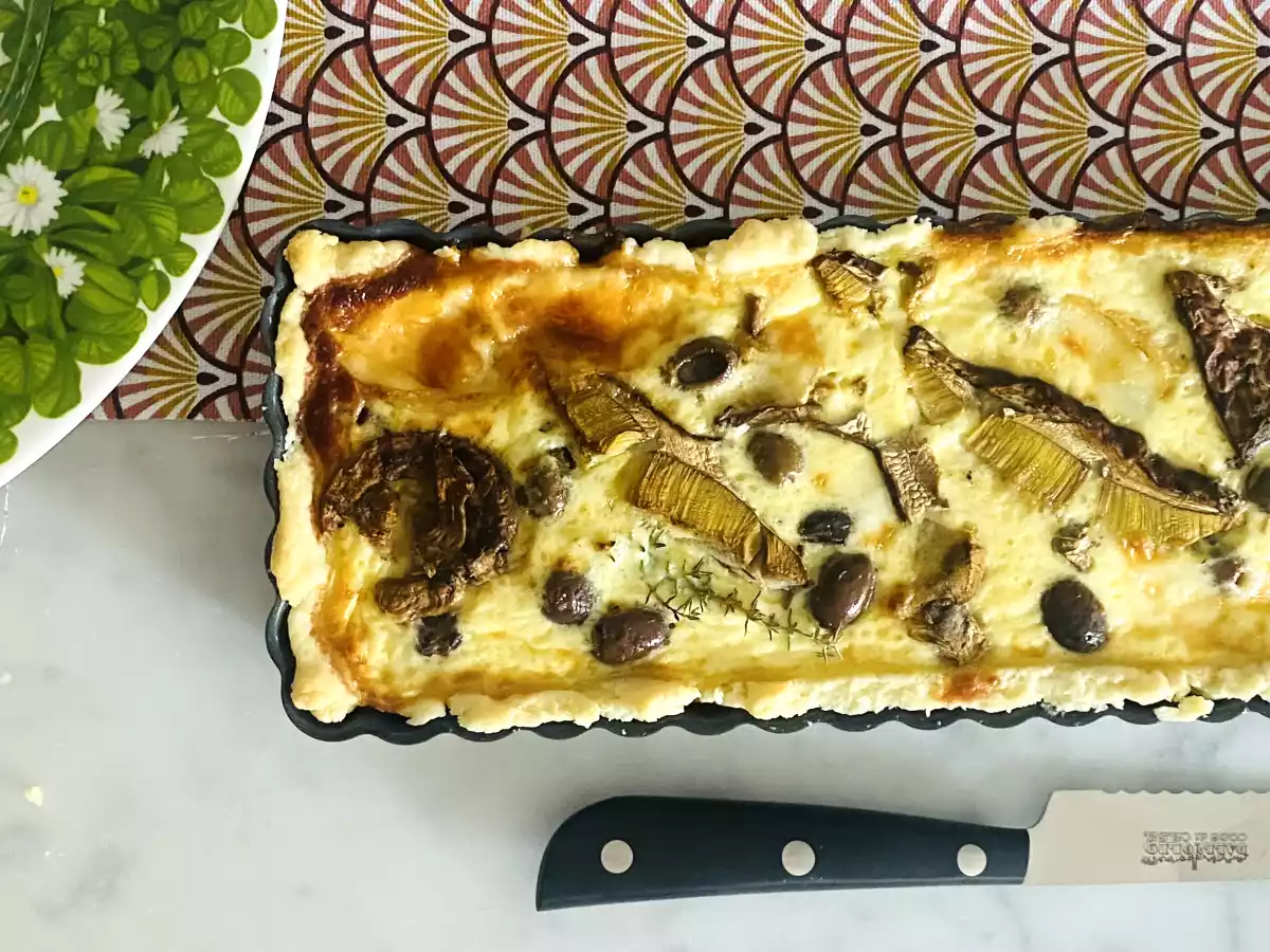 Quiche con i funghi porcini e olive - foto 3