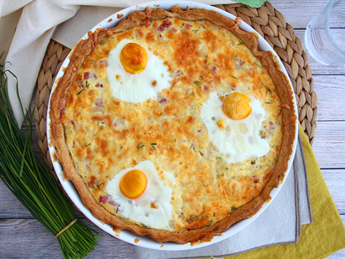 Quiche con uova e prosciutto - foto 4