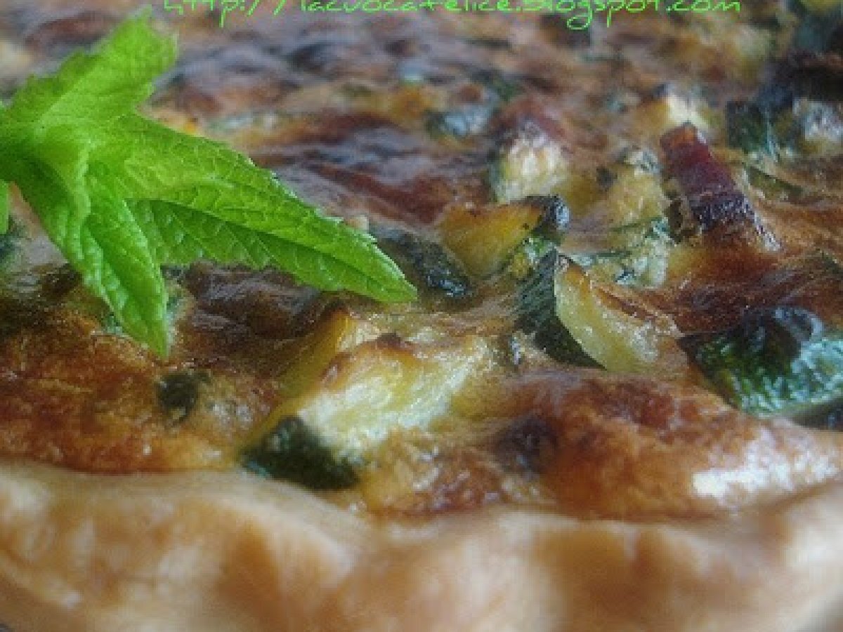 QUICHE CON ZUCCHINE E ROBIOLA ALLA MENTA