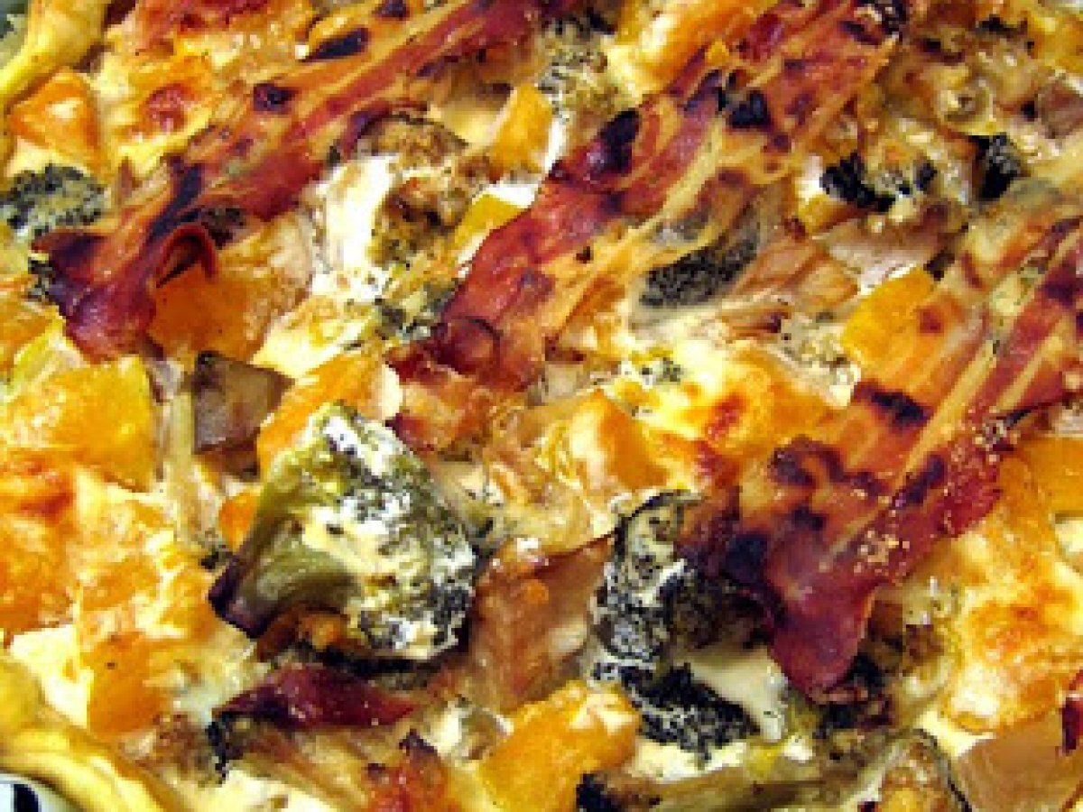QUICHE DI BROCCOLI E ZUCCA AL GORGONZOLA