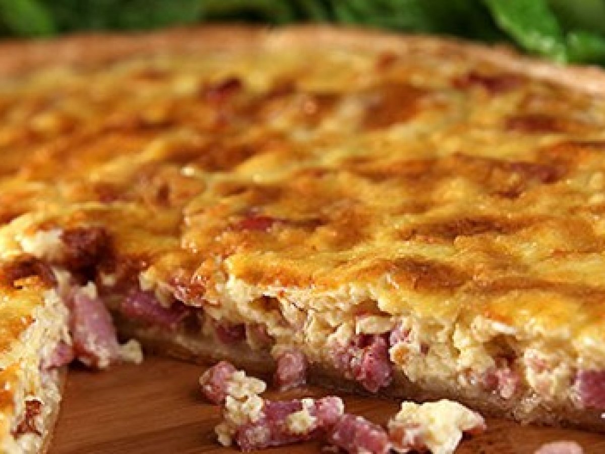 Quiche di cipolle e guanciale