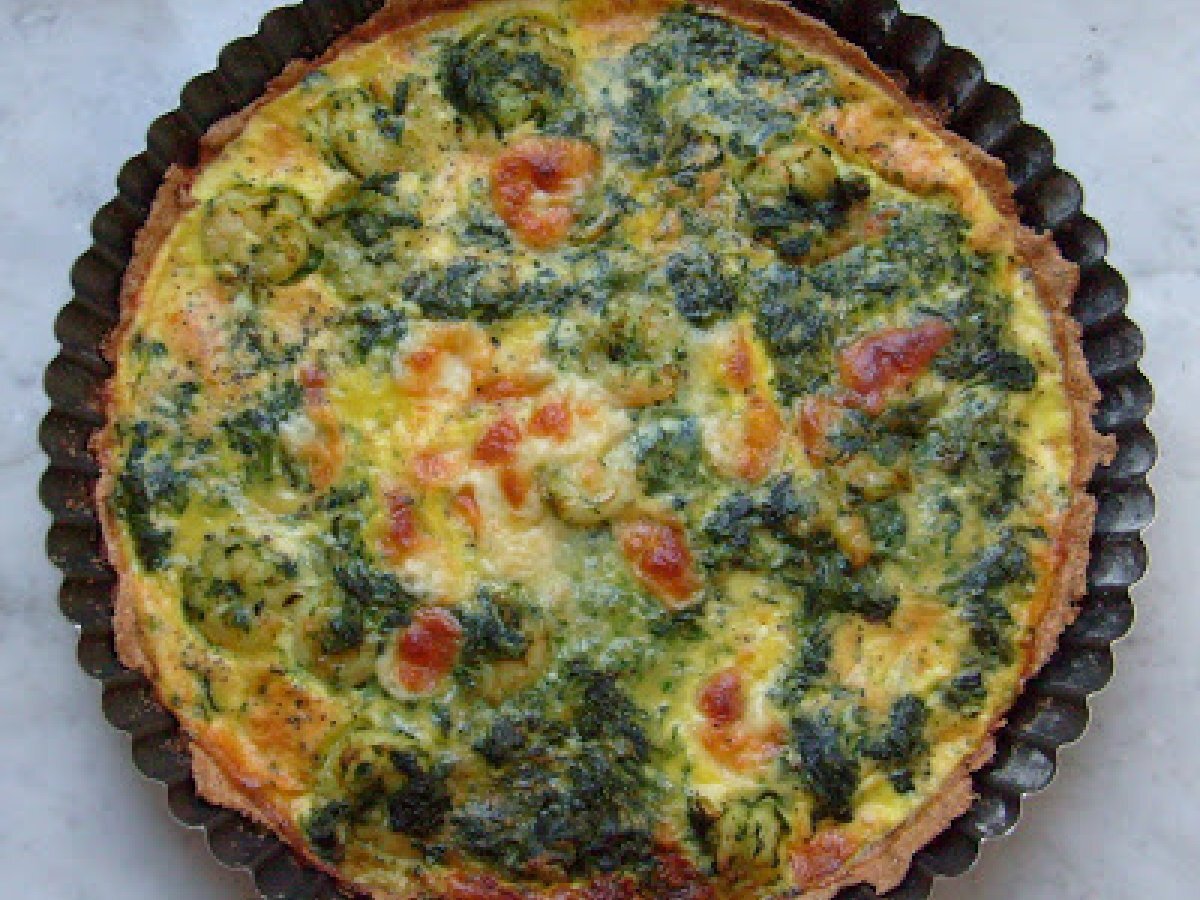 Quiche di gamberi e spinaci