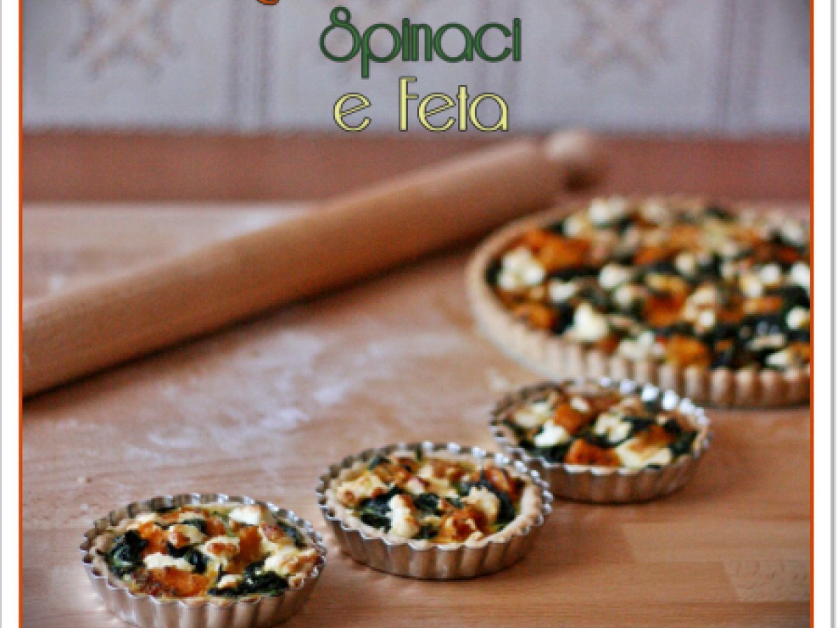 Quiche di zucca, feta e spinaci