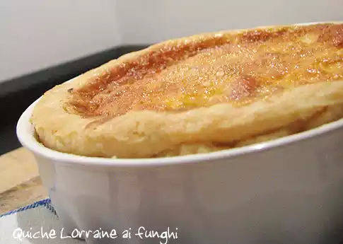 Quiche lorraine ai funghi