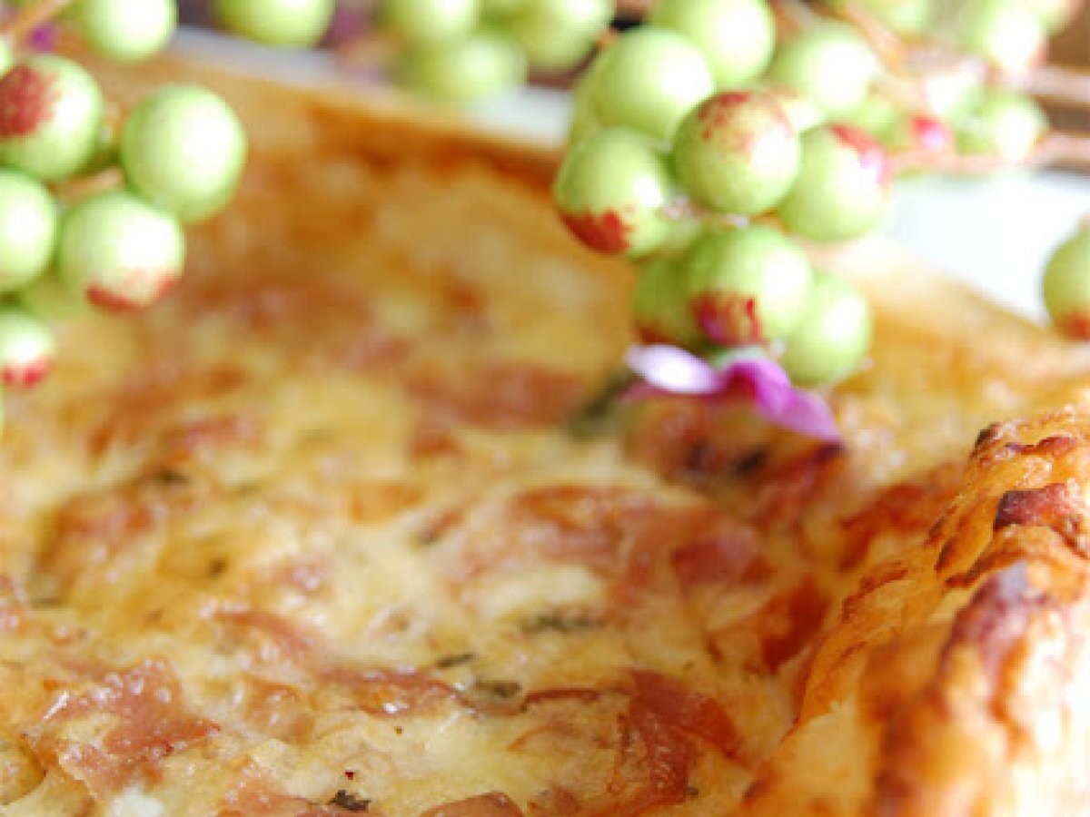 Quiche panna e mortadella