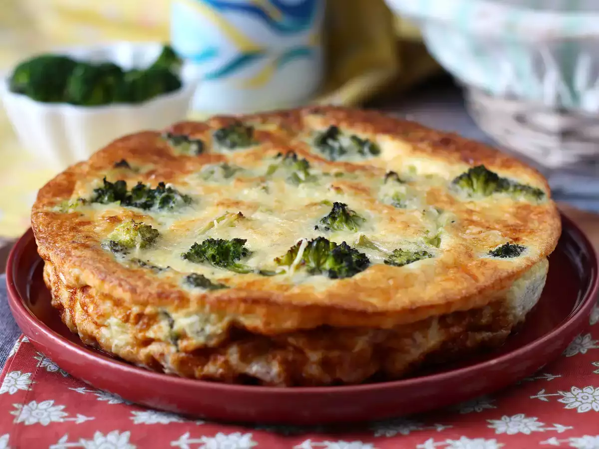 Quiche senza base con broccoli, pancetta e cottage cheese - foto 2