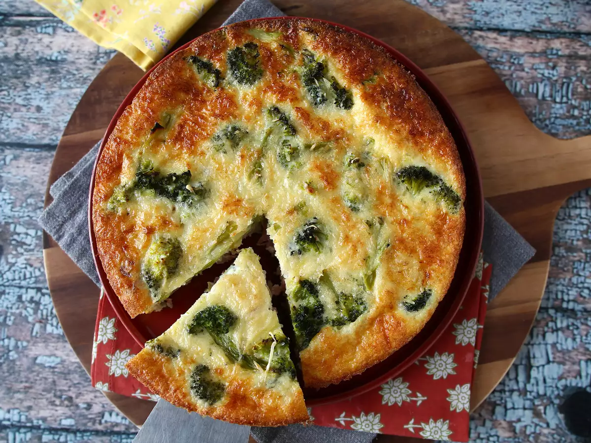 Quiche senza base con broccoli, pancetta e cottage cheese - foto 3