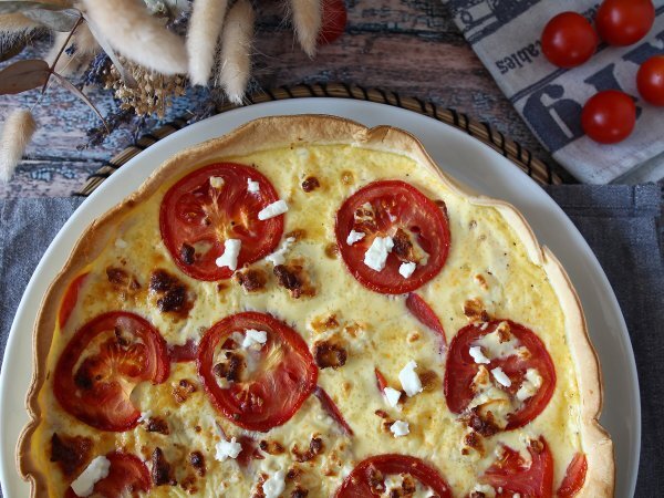 Quiche vegetariana con pomodori e feta, foto 5