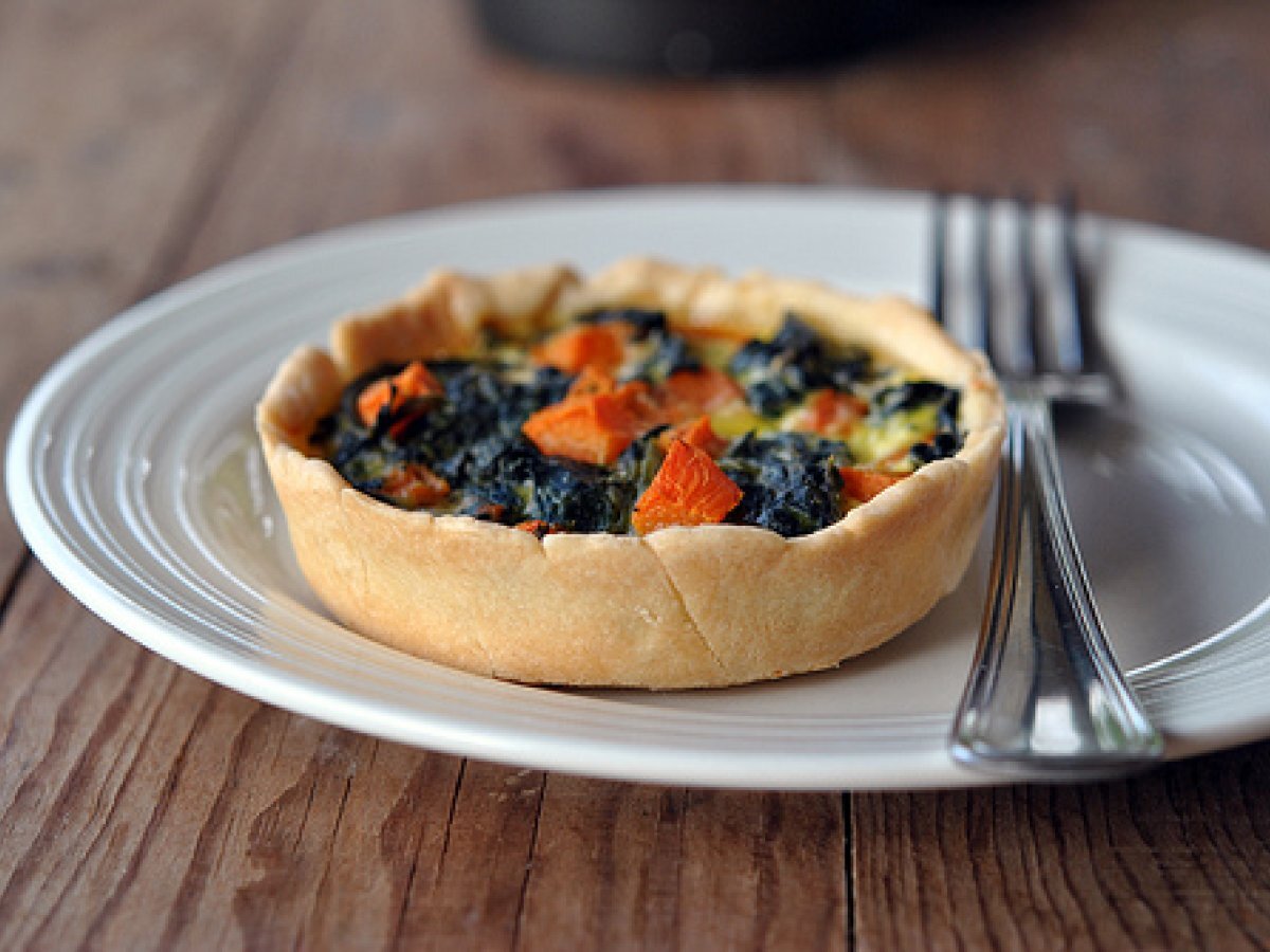 QUICHE ZUCCA, SPINACI E CAPRINO