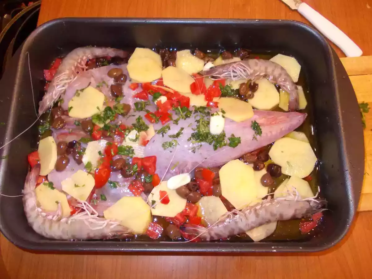 Rana pescatrice al forno