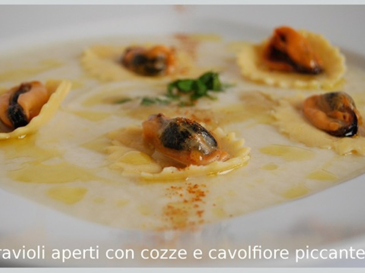 Ravioli aperti con cozze e cavolfiore piccante - foto 2