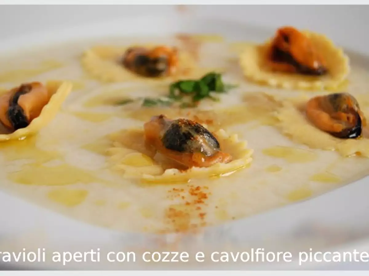 Ravioli aperti con cozze e cavolfiore piccante - foto 2