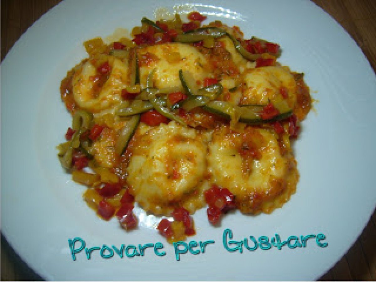 ...::RAVIOLI DI BURRATA AI PEPERONI E ZUCCHINE::... - foto 12