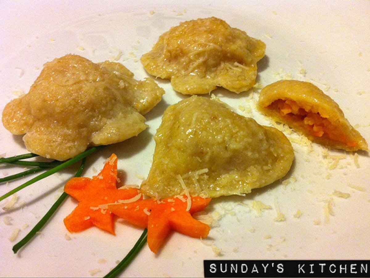 Ravioli di grano saraceno con zucca e patate