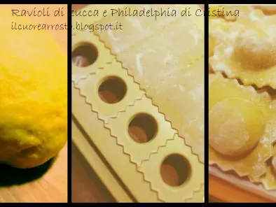 Ravioli di zucca e Philadelphia con fonduta di gorgonzola e noci di cristina - foto 2