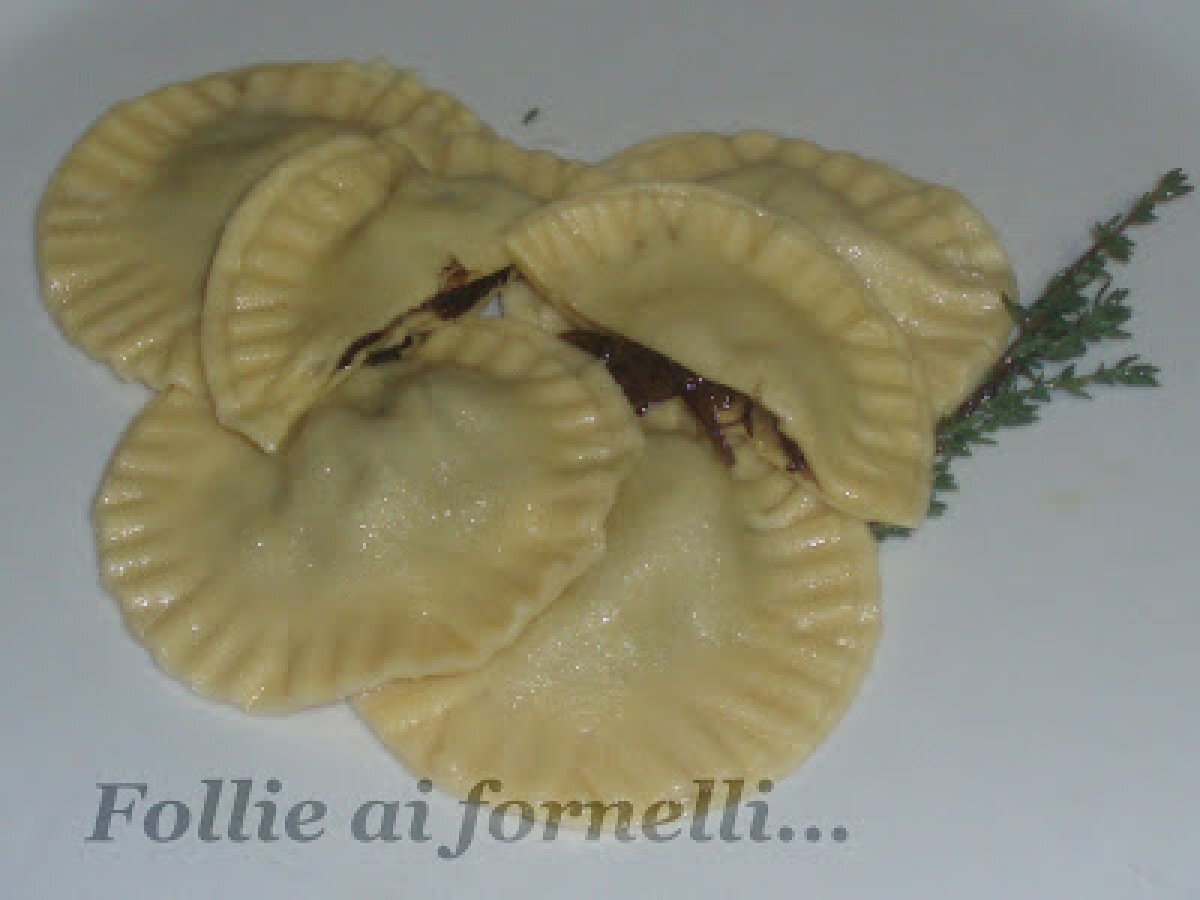 Ravioli ripieni di radicchio rosso e pecorino fresco
