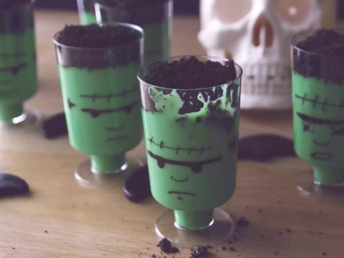 Ricetta Halloween - Bicchierini Frankenstein - foto 3