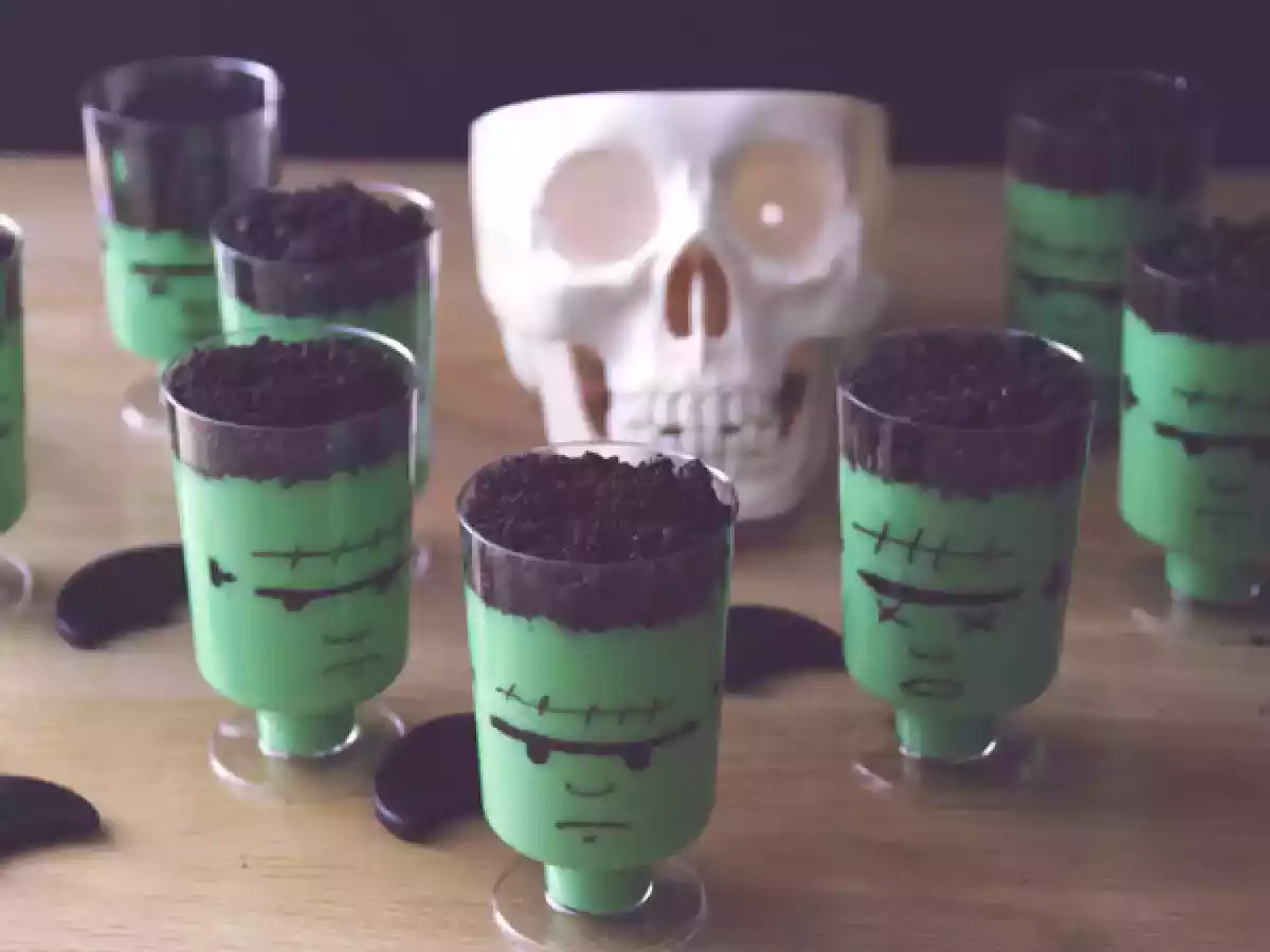 Ricetta Halloween - Bicchierini Frankenstein - foto 4