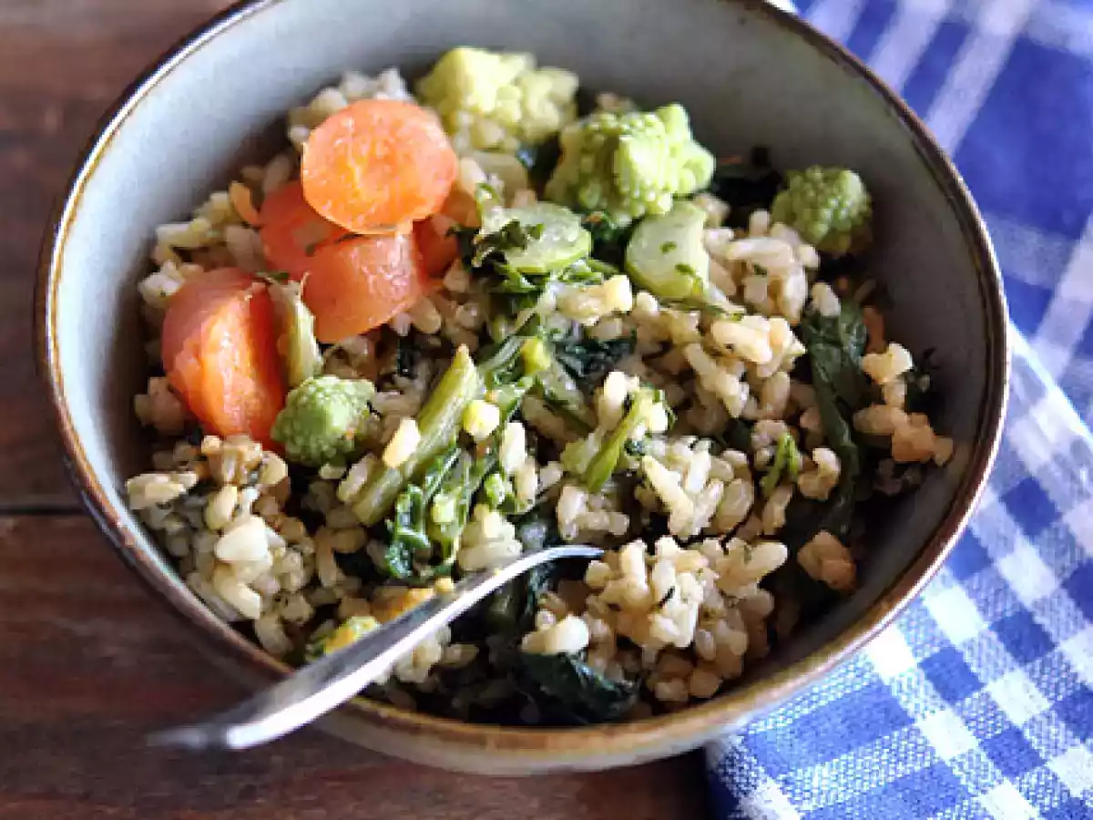 RISO AL VAPORE CON VERDURE