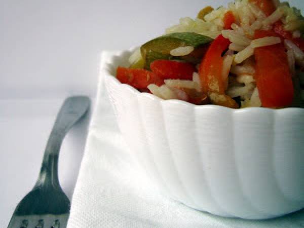 Riso basmati con verdure e salsa di soia