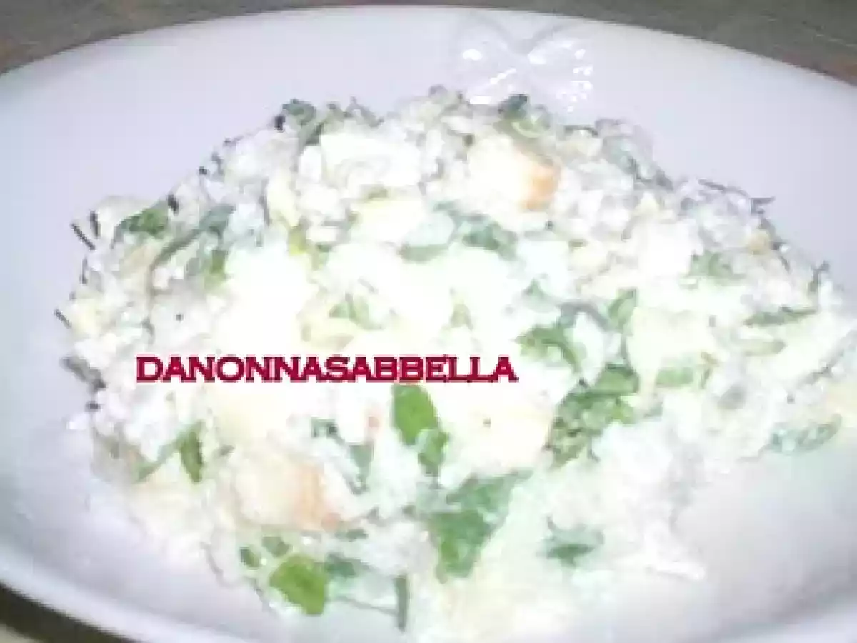 RISO CON SCAMORZA AFFUMICATA E RUCOLA