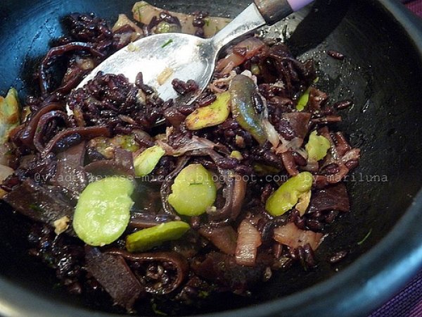 Riso integrale Venere, shiitake, fave con pepe lungo del Bengala, foto 3