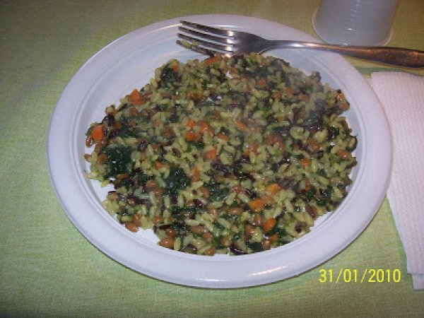 Riso nero e bianco, farro, spinaci e zucca - foto 2