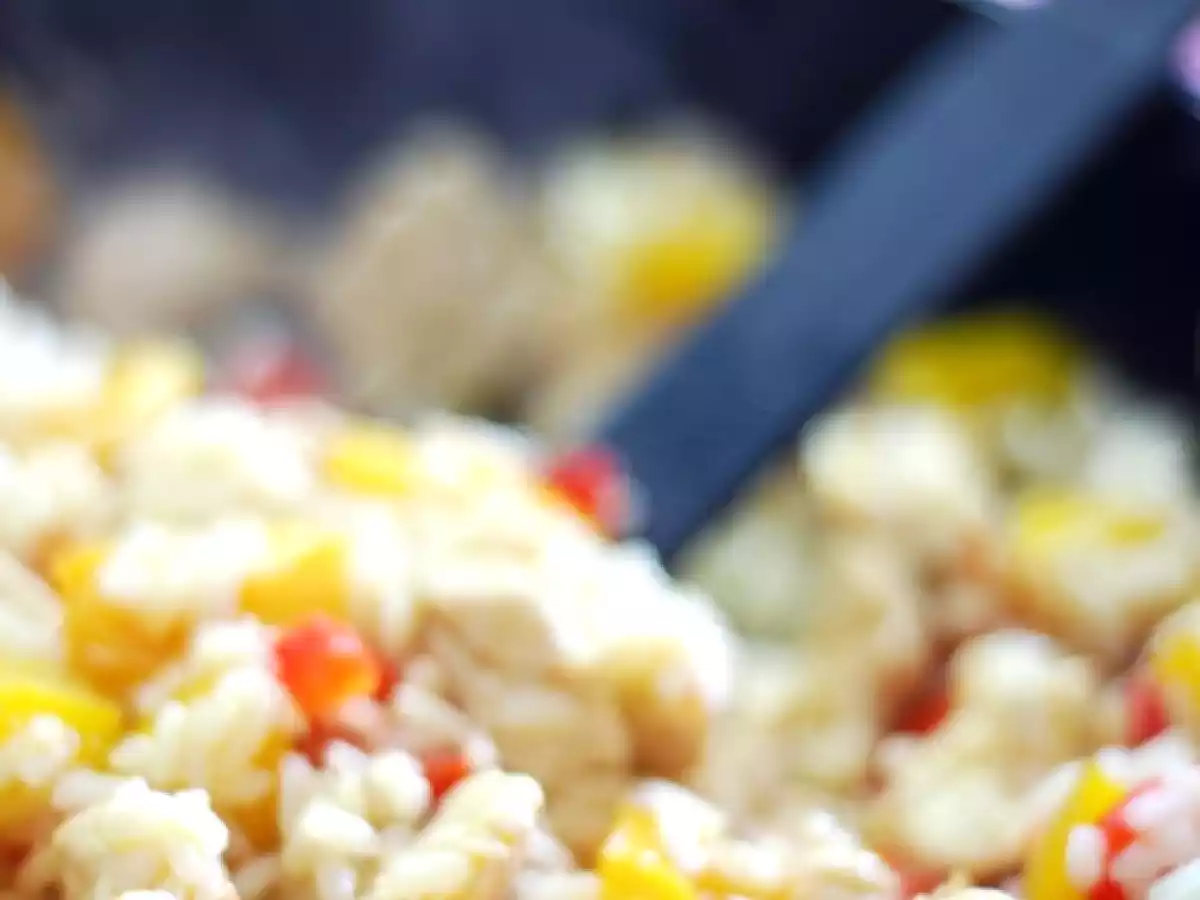 Riso pollo e peperoni buono e dietetico al tempo stesso!