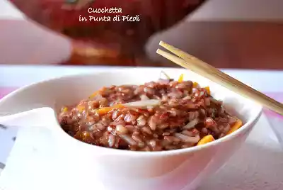 Riso rosso saltato