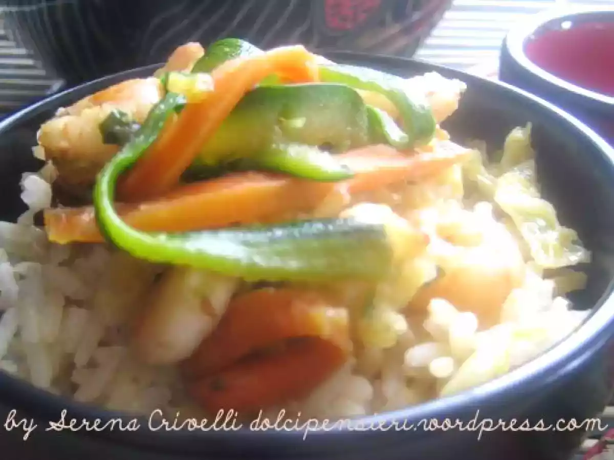 RISO THAI INTEGRALE CON VERDURE E GAMBERETTI secondo ?Dolcipensieri? - foto 2