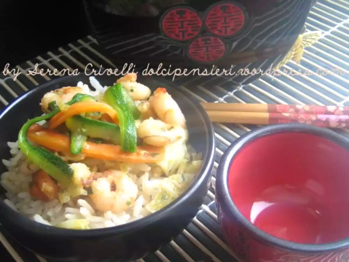 RISO THAI INTEGRALE CON VERDURE E GAMBERETTI secondo ?Dolcipensieri? - foto 3