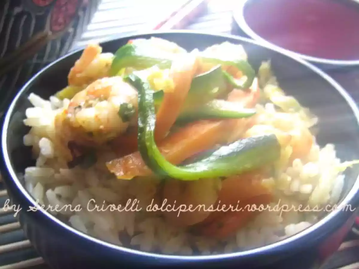 RISO THAI INTEGRALE CON VERDURE E GAMBERETTI secondo ?Dolcipensieri? - foto 5