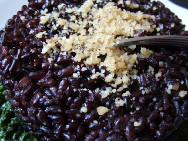 Riso Venere al gorgonzola e purè di spinaci, foto 2
