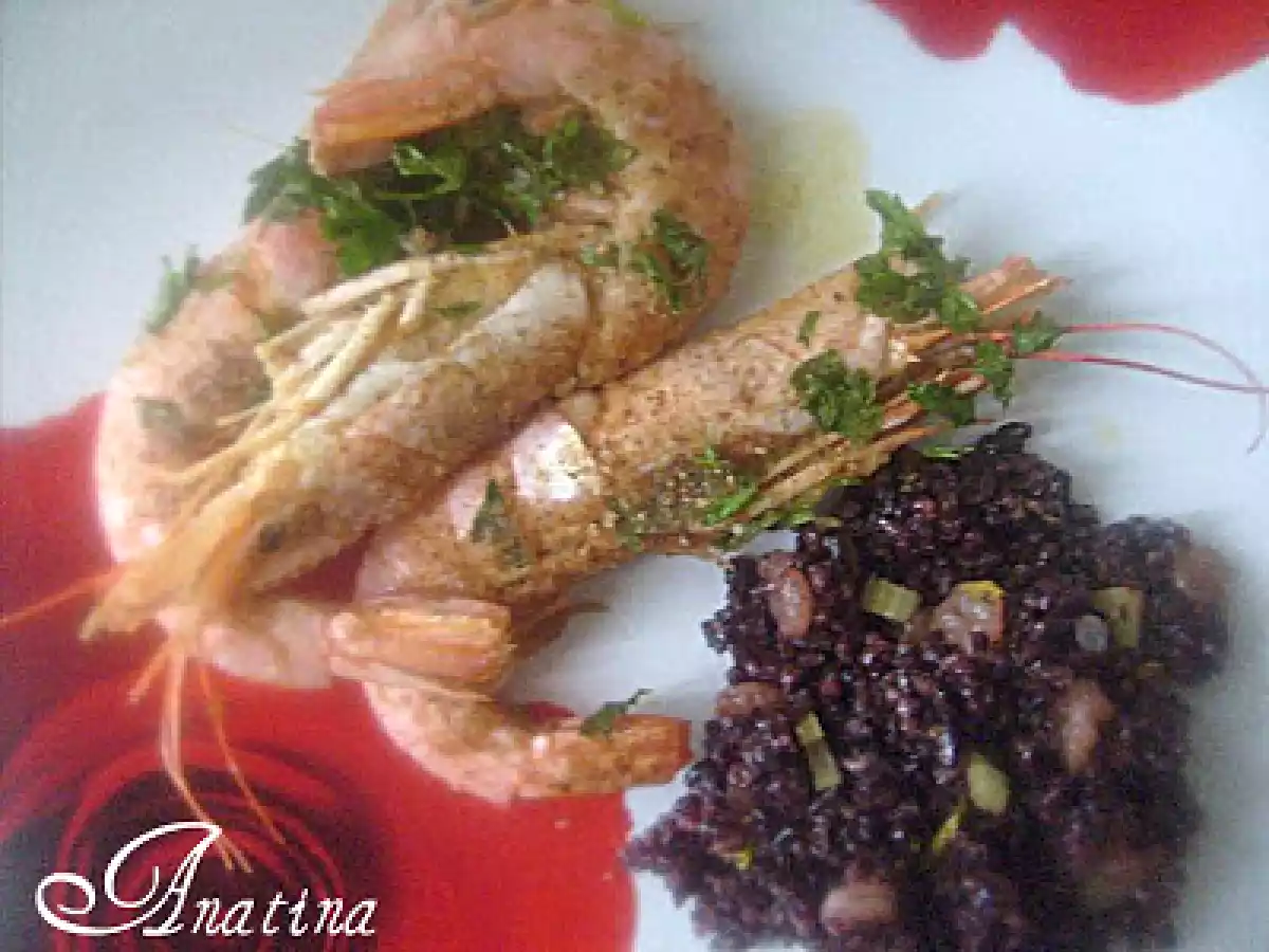 RISO VENERE e GAMBERI AL FORNO ricetta per Bene - foto 2