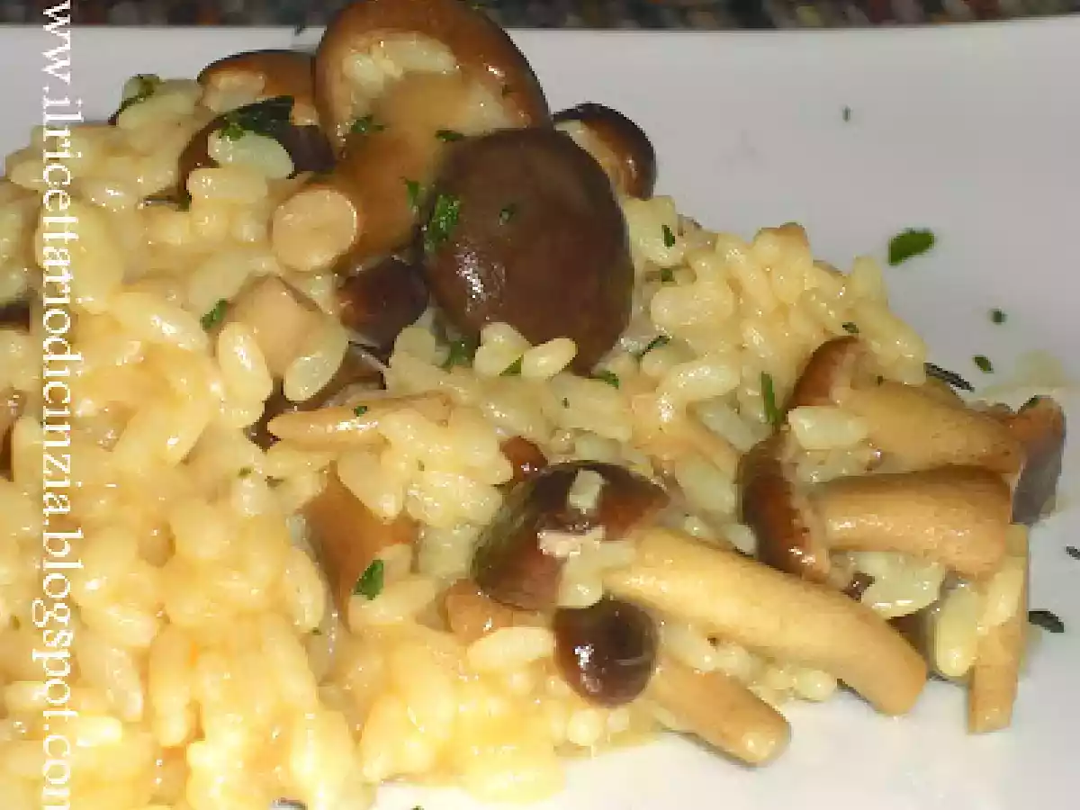 Risotto ai funghi chiodini con lo spumante rosé - foto 2