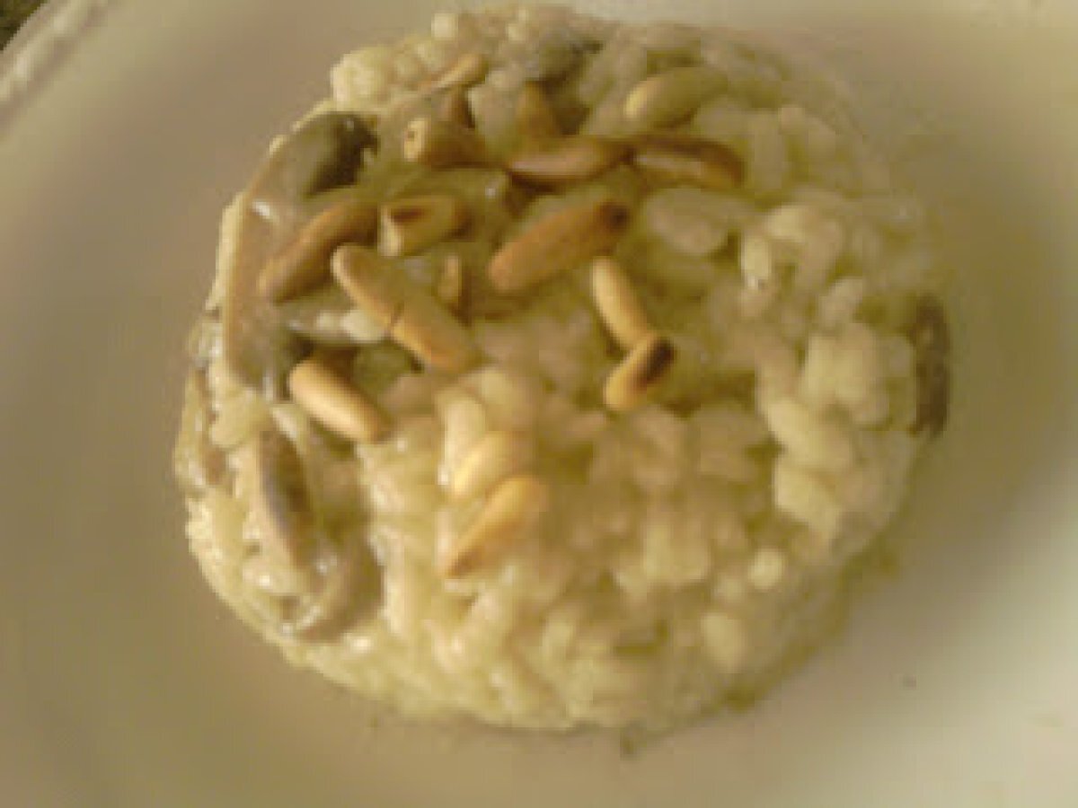 Risotto ai funghi con pinoli