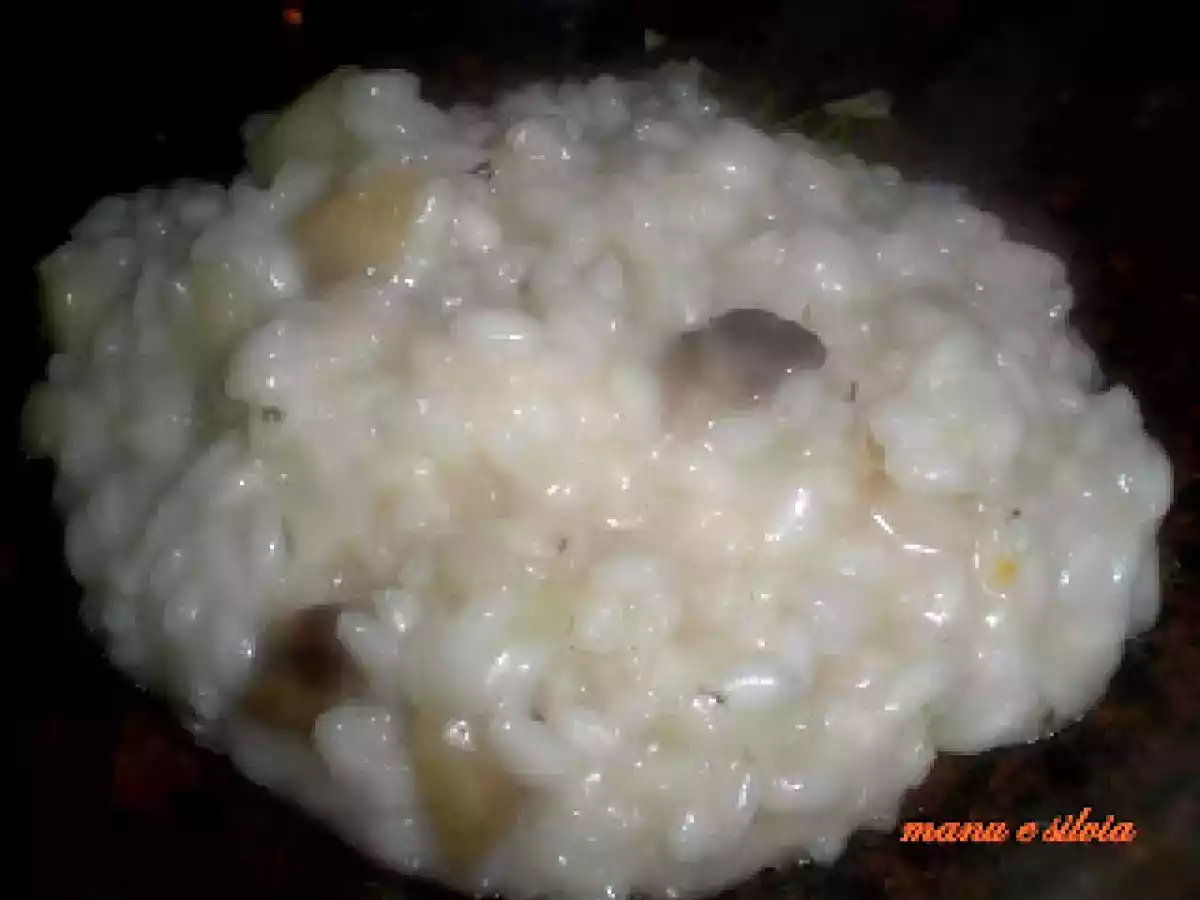 Risotto al lardo e mele