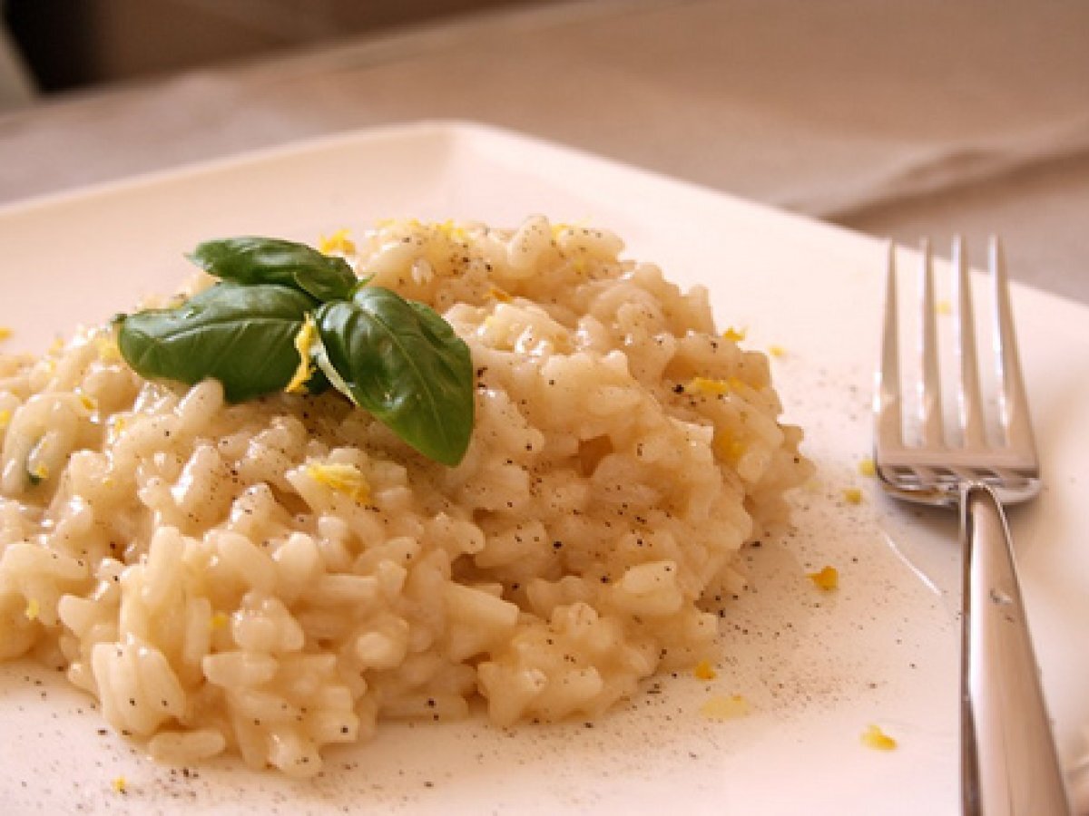 Risotto al limone e basilico