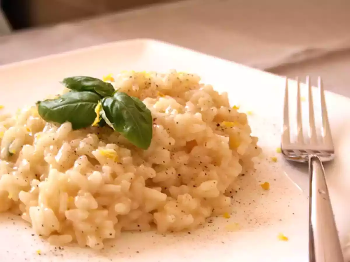 Risotto al limone e basilico