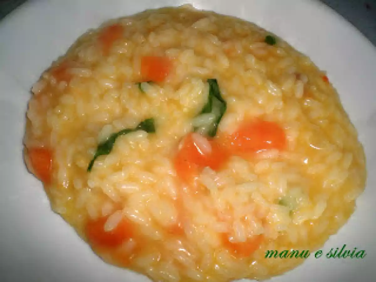 Risotto al melone, crudo e rucola