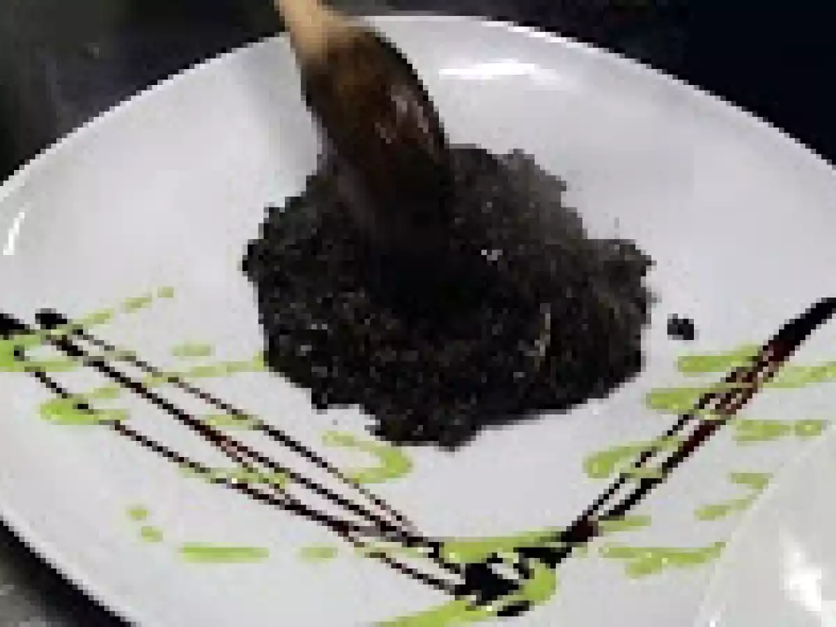 Risotto al nero di seppia dell'Antica Osteria Giorgione (Venezia) - foto 8
