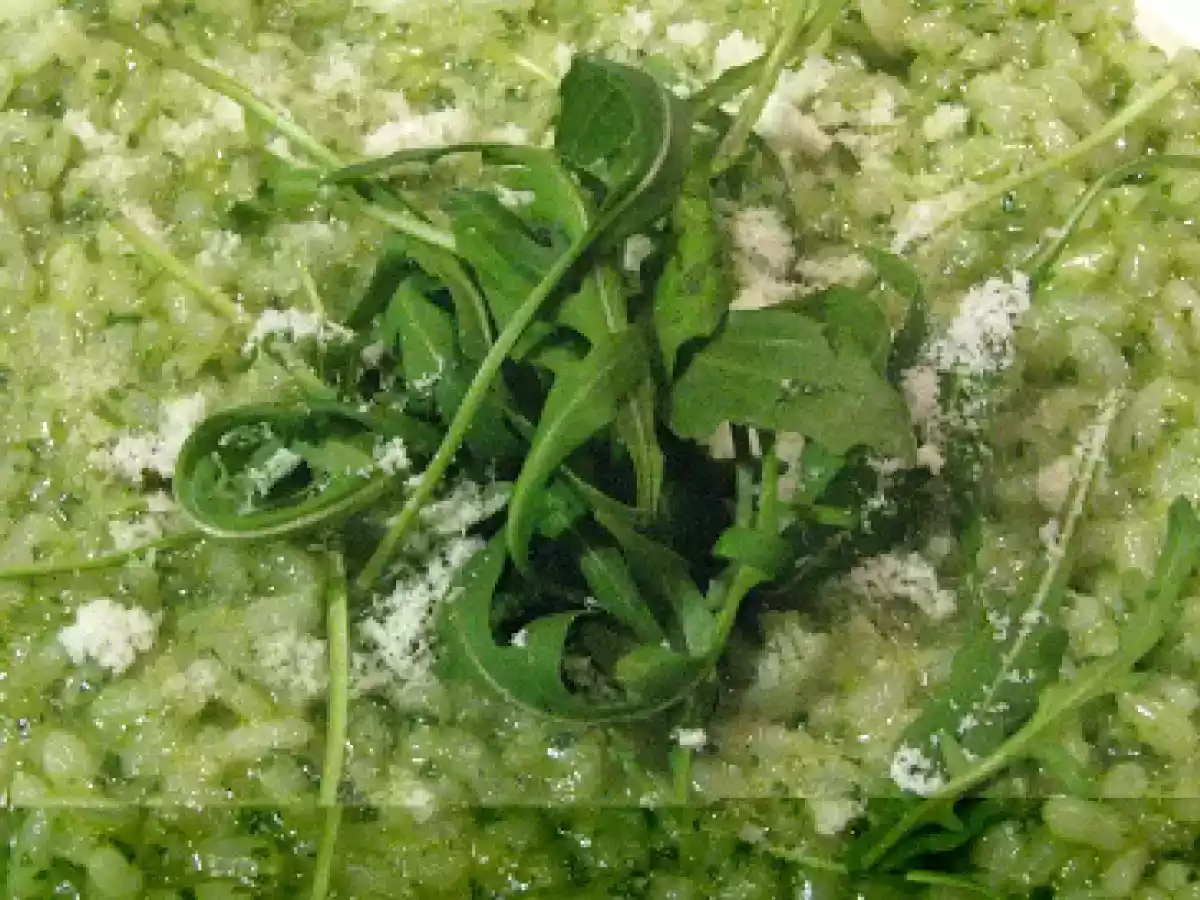 Risotto al pesto di rucola!
