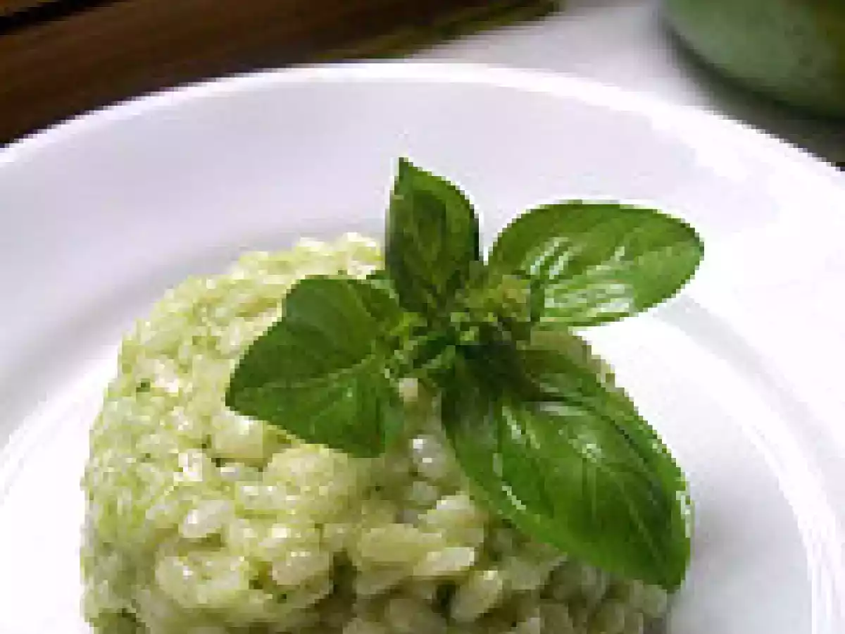 Risotto al pesto in pentola a pressione