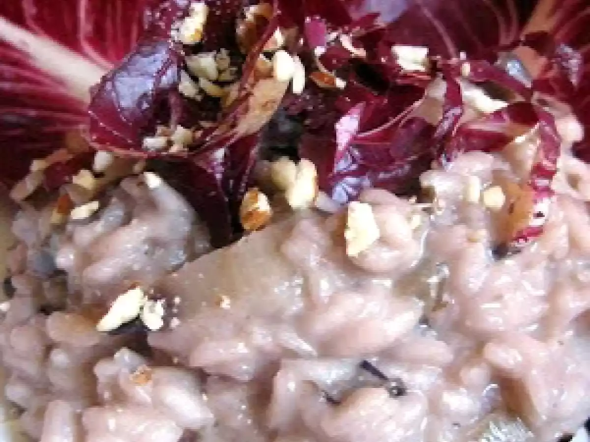Risotto al radicchio, brie e mandorle - foto 2