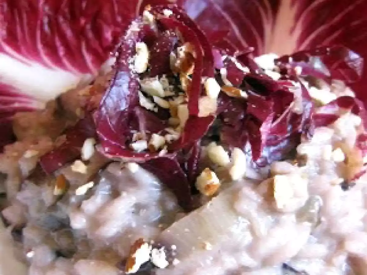 Risotto al radicchio, brie e mandorle - foto 3