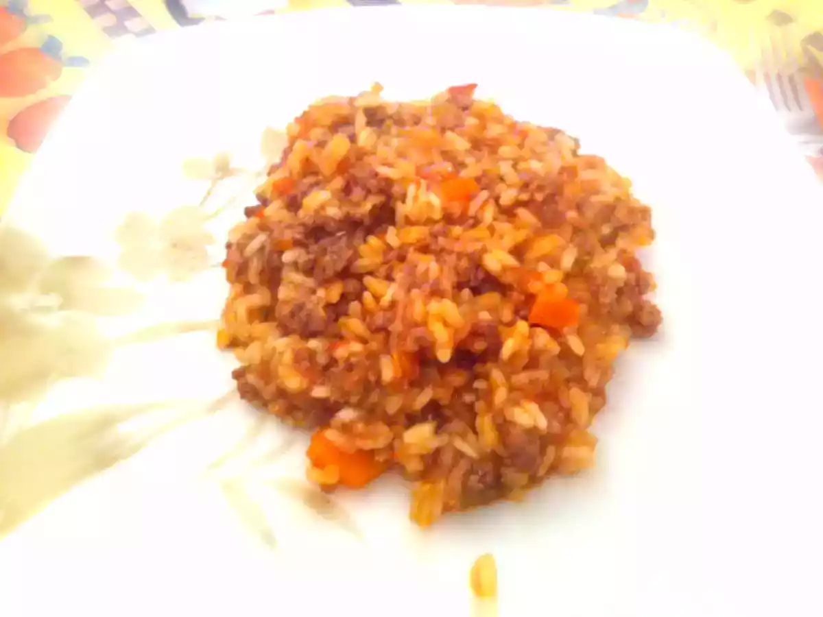 Risotto al ragù di carne