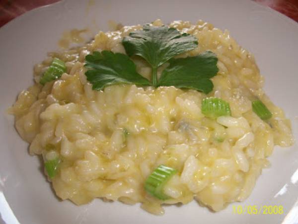 Risotto al sedano e gorgonzola